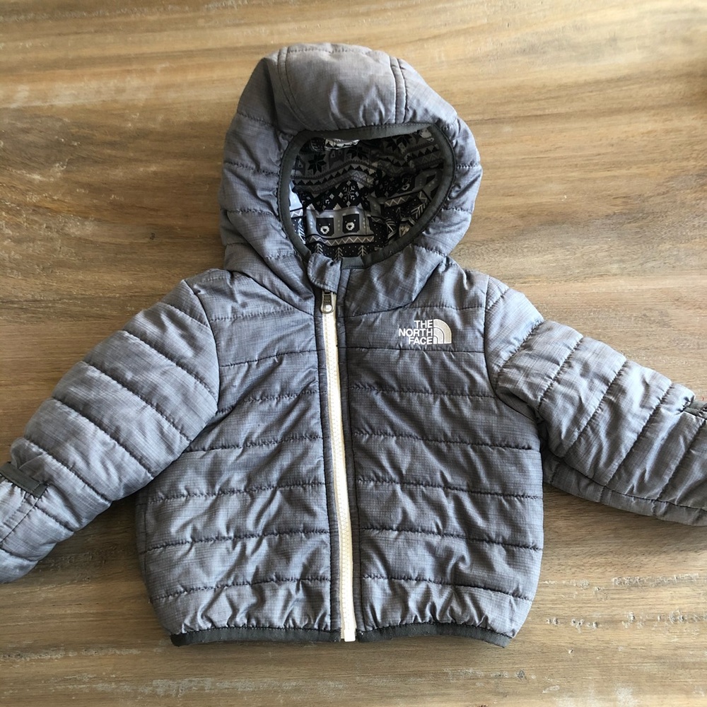 Grey Reversible North Face Coat